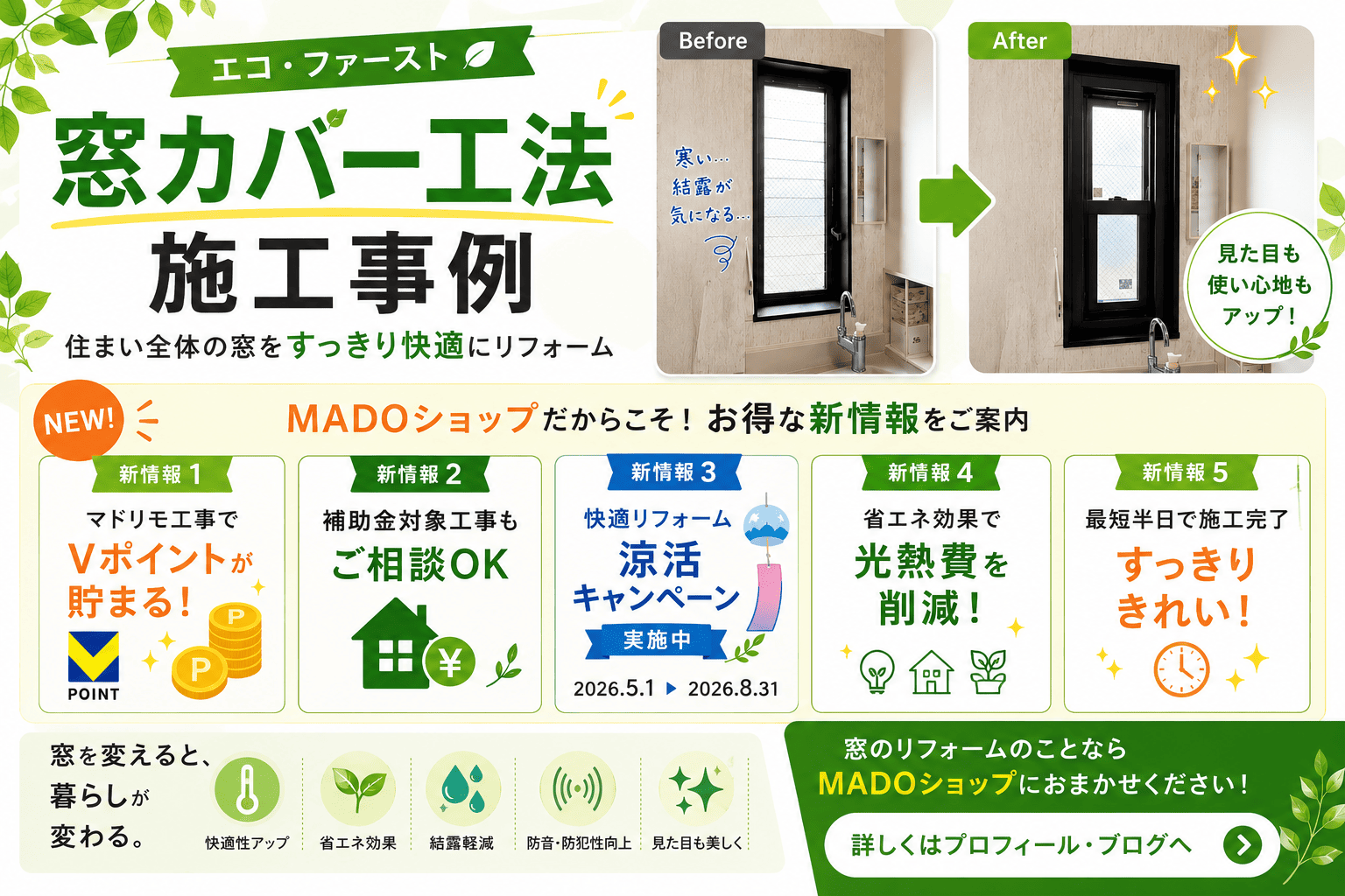 窓を替えると暮らしはどう変わる?カバー工法で住まい全体を見直した施工事例 アイキャッチ画像